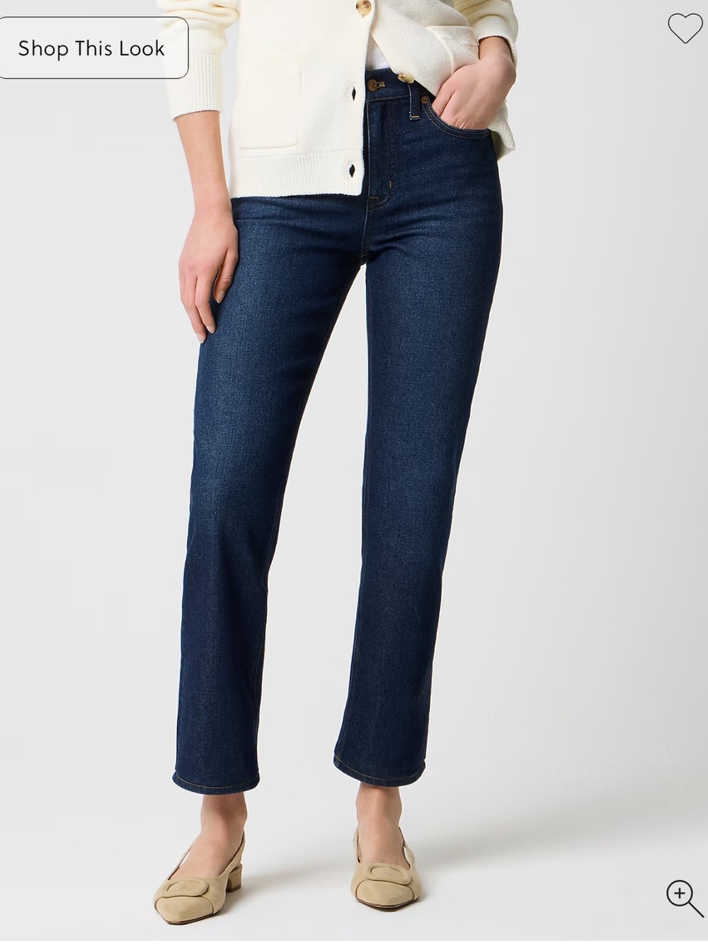 J. Crew Factory Mid-Rise Straight Leg Jeans in All-Day Stretch